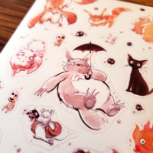 Ghibli Creatures Sticker sheet