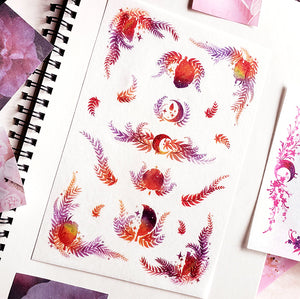 'Lilac Forest' sticker set