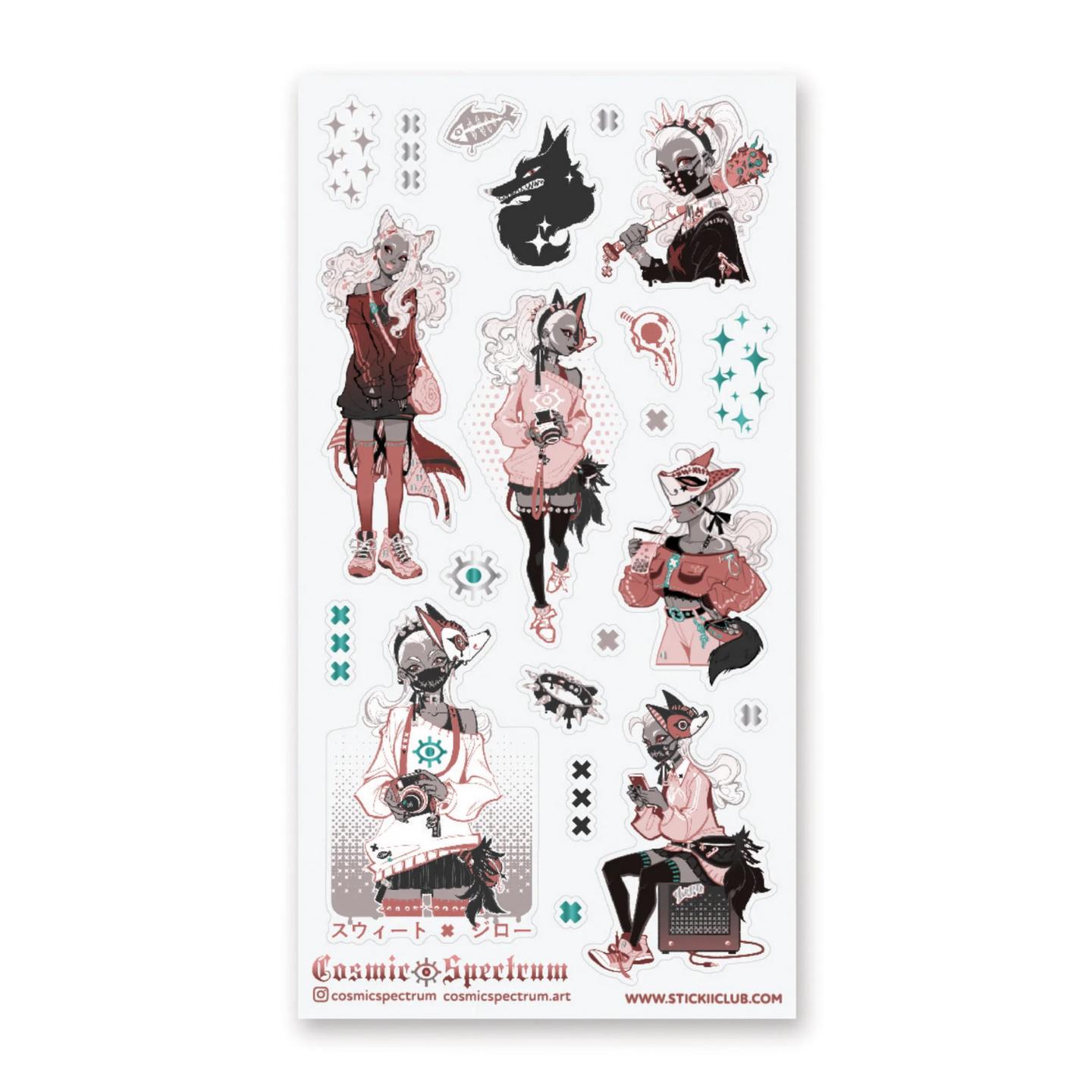 'Sweet Street Fashion' Sticker Sheet